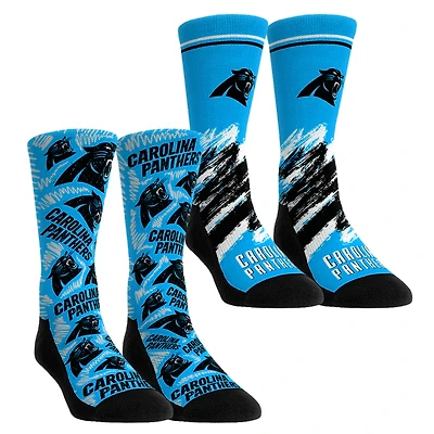 Unisex Rock Em Socks Carolina Panthers Throwback Two-Pack Crew Set