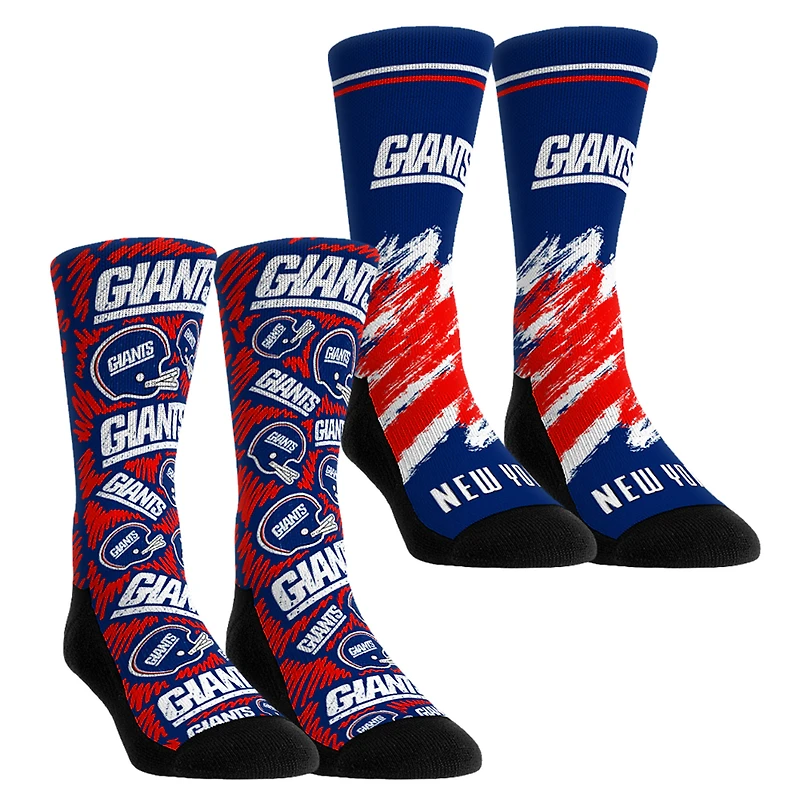 Unisex Rock Em Socks New York Giants Throwback Two-Pack Crew Set