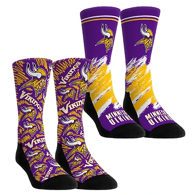 Unisex Rock Em Socks Minnesota Vikings Throwback Two-Pack Crew Set