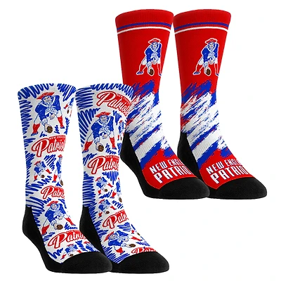 Unisex Rock Em Socks New England Patriots Throwback Two-Pack Crew Set