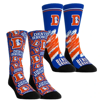 Unisex Rock Em Socks Denver Broncos Throwback Two-Pack Crew Set