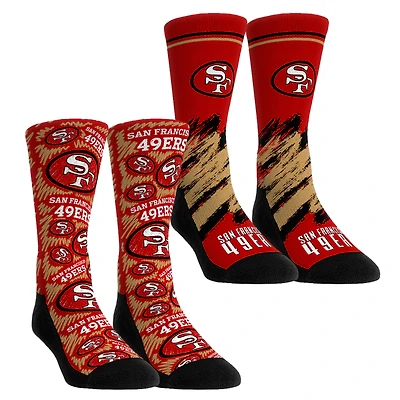 Unisex Rock Em Socks San Francisco 49ers Throwback Two-Pack Crew Set