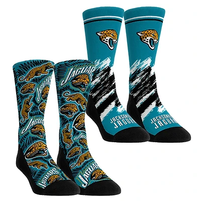Youth Rock Em Socks Jacksonville Jaguars Throwback Two-Pack Crew Set