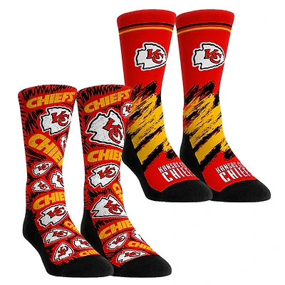 Youth Rock Em Socks Kansas City Chiefs Throwback Two-Pack Crew Set