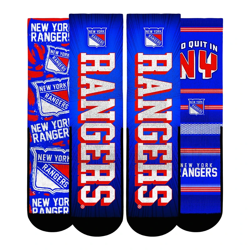Unisex Rock Em Socks  New York Rangers Fan Favorites Three-Pack Crew Set