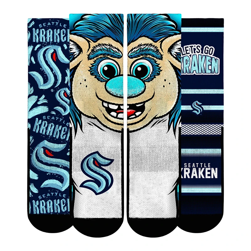 Unisex Rock Em Socks  Seattle Kraken Fan Favorites Three-Pack Crew Set
