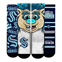 Unisex Rock Em Socks  Seattle Kraken Fan Favorites Three-Pack Crew Set