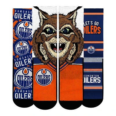 Unisex Rock Em Socks  Edmonton Oilers Fan Favorites Three-Pack Crew Set