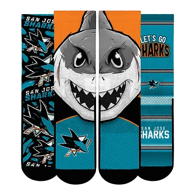 Youth Rock Em Socks  San Jose Sharks Fan Favorites Three-Pack Crew Set
