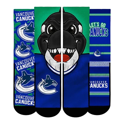 Youth Rock Em Socks  Vancouver Canucks Fan Favorites Three-Pack Crew Set