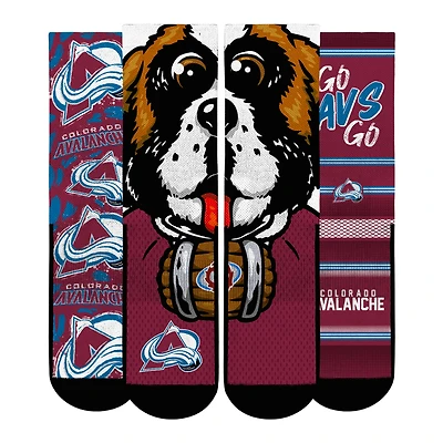 Youth Rock Em Socks  Colorado Avalanche Fan Favorites Three-Pack Crew Set