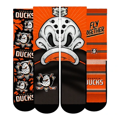 Youth Rock Em Socks  Anaheim Ducks Fan Favorites Three-Pack Crew Set