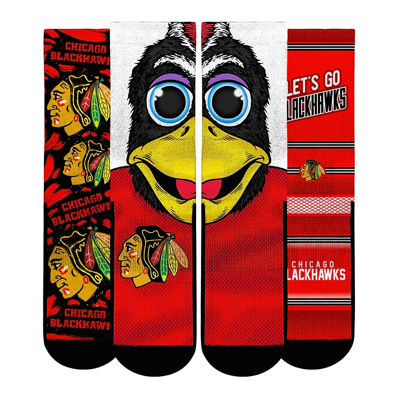 Youth Rock Em Socks Chicago Blackhawks Fan Favorites Three-Pack Crew Set