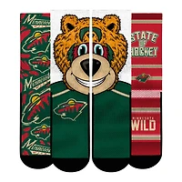 Youth Rock Em Socks  Minnesota Wild Fan Favorites Three-Pack Crew Set