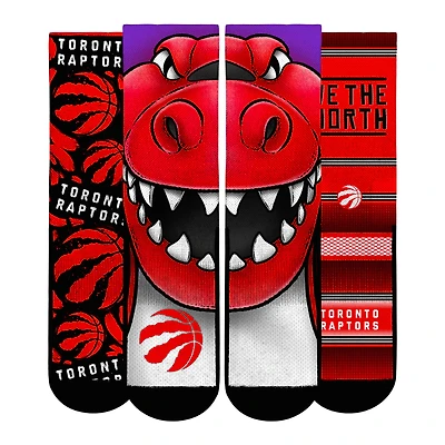 Unisex Rock Em Socks  Toronto Raptors Fan Favorites Three-Pack Crew Set
