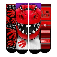 Unisex Rock Em Socks  Toronto Raptors Fan Favorites Three-Pack Crew Set