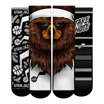 Unisex Rock Em Socks  Utah Jazz Fan Favorites Three-Pack Crew Set