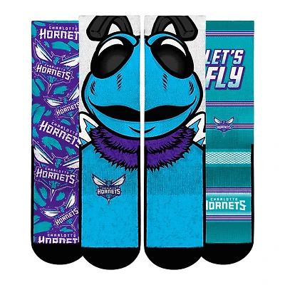 Unisex Rock Em Socks  Charlotte Hornets Fan Favorites Three-Pack Crew Set