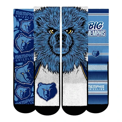 Youth Rock Em Socks  Memphis Grizzlies Fan Favorites Three-Pack Crew Set