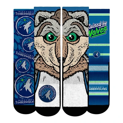 Youth Rock Em Socks  Minnesota Timberwolves Fan Favorites Three-Pack Crew Set
