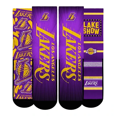 Youth Rock Em Socks  Los Angeles Lakers Fan Favorites Three-Pack Crew Set