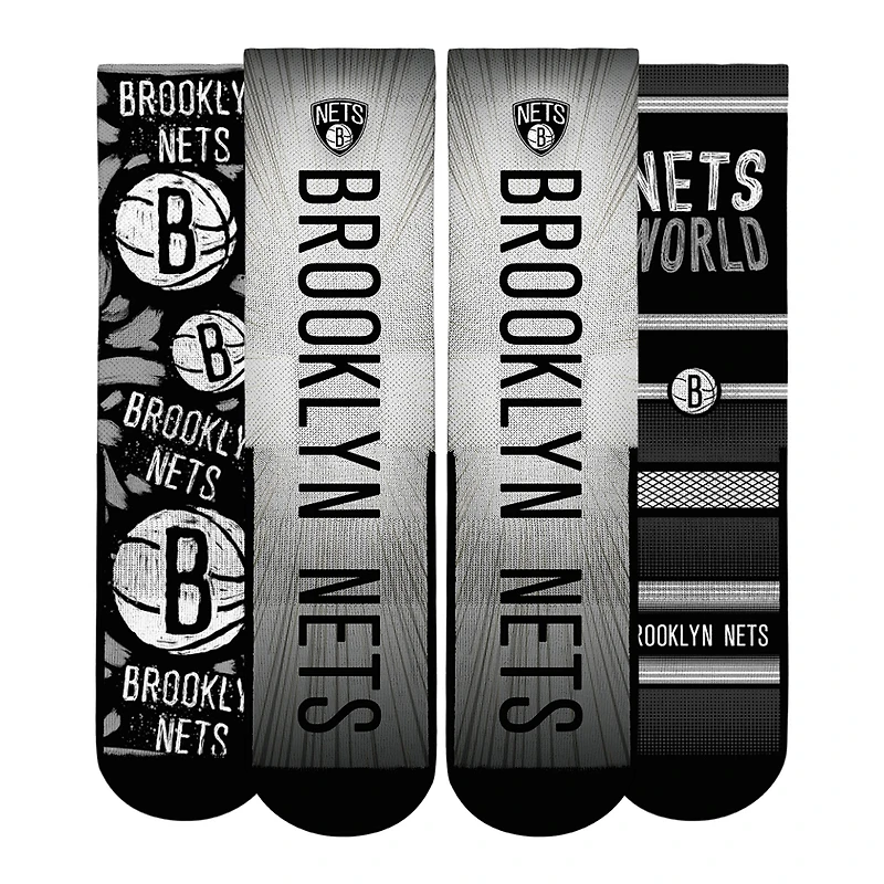 Youth Rock Em Socks Brooklyn Nets Fan Favorites Three-Pack Crew Set