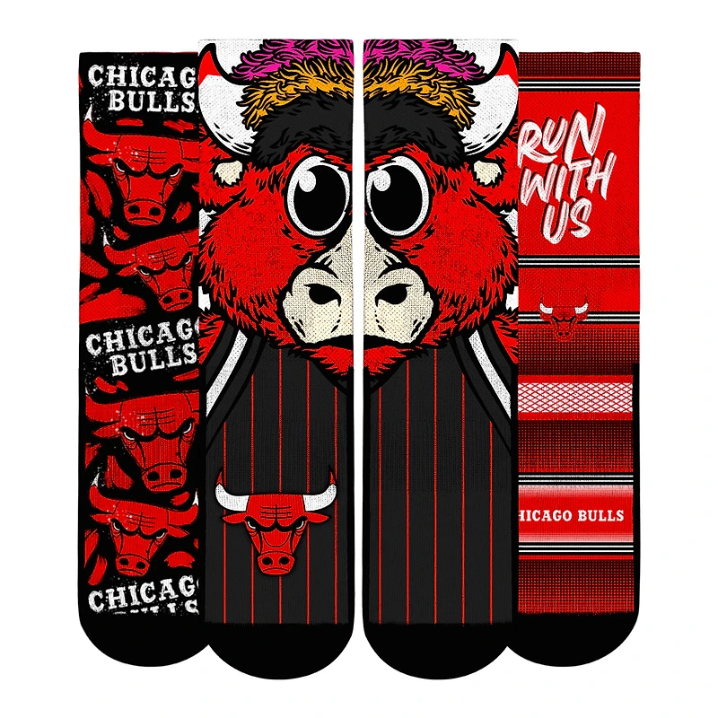 Youth Rock Em Socks Chicago Bulls Fan Favorites Three-Pack Crew Set