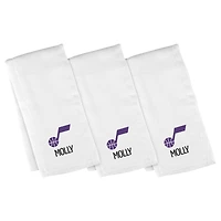 Infant Chad & Jake  White Utah Jazz Personalized Burp Cloth Three-Pack Set