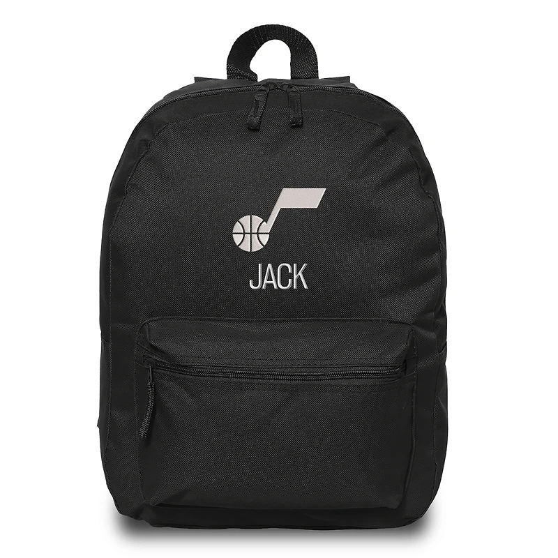 Youth Chad & Jake  Black Utah Jazz Personalized Backpack