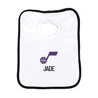 Infant Chad & Jake  White Utah Jazz Personalized Bib