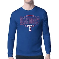Men's Starter Royal Texas Rangers Team Track Graphic Long Sleeve T-Shirt
