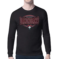 Men's Starter Black Arizona Diamondbacks Team Track Graphic Long Sleeve T-Shirt