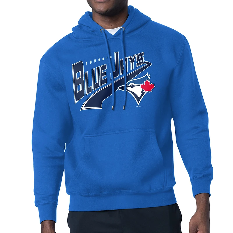Men's Starter Royal Toronto Blue Jays Modern Tailsweep Fleece Tri-Blend Pullover Hoodie