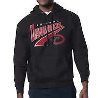 Men's Starter Black Arizona Diamondbacks Modern Tailsweep Fleece Tri-Blend Pullover Hoodie