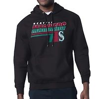 Men's Starter Black Seattle Mariners Logo Push Graphic Hoodie