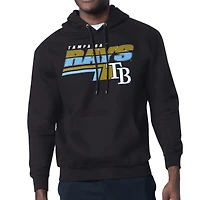 Men's Starter Black Tampa Bay Rays Logo Push Graphic Hoodie