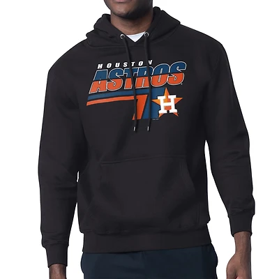 Men's Starter Black Houston Astros Logo Push Graphic Hoodie