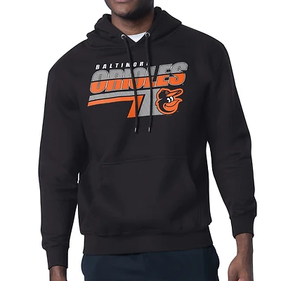 Men's Starter Black Baltimore Orioles Logo Push Graphic Hoodie