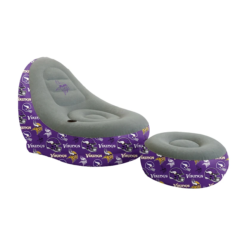 Pegasus Minnesota Vikings Tonal Logo Inflatable Chair & Ottoman