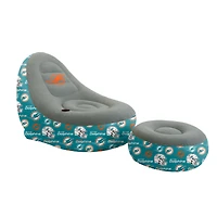 Pegasus Miami Dolphins Tonal Logo Inflatable Chair & Ottoman