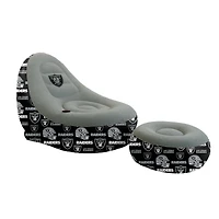 Pegasus Las Vegas Raiders Tonal Logo Inflatable Chair & Ottoman