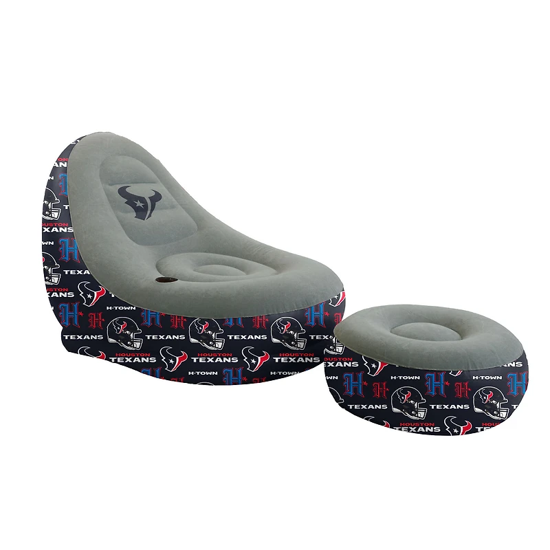 Pegasus Houston Texans Tonal Logo Inflatable Chair & Ottoman
