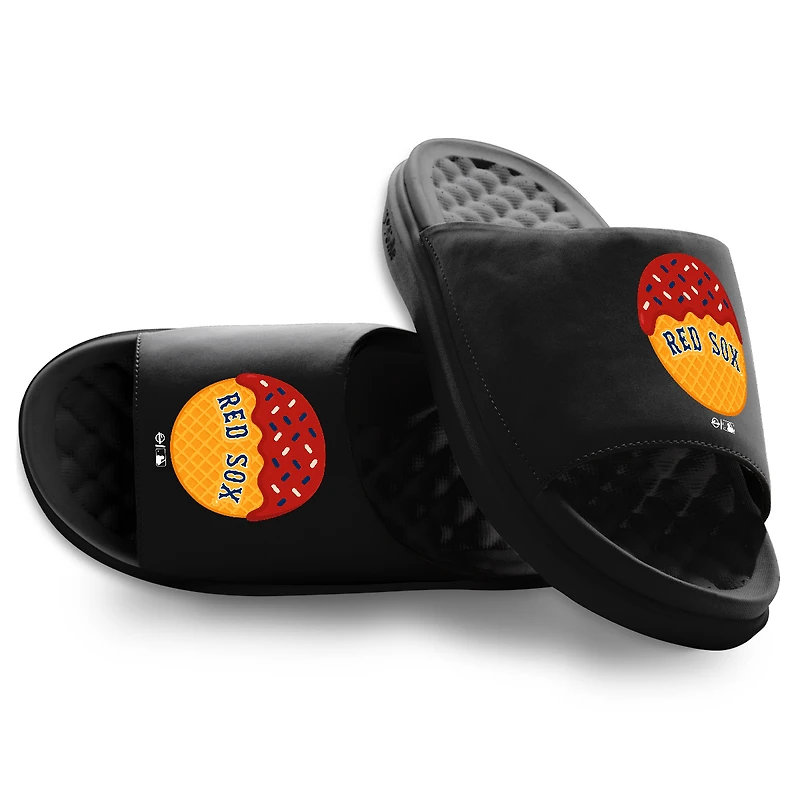 Youth ISlide Black Boston Red Sox Ice Cream Primary Motive Slide Sandals