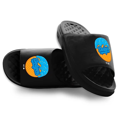 Youth ISlide Black Los Angeles Dodgers Ice Cream Primary Motive Slide Sandals