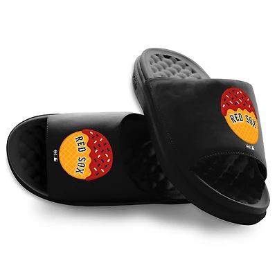 Unisex ISlide Black Boston Red Sox Ice Cream Primary Motive Slide Sandals