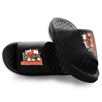 Unisex ISlide Quinshon Judkins Black Retro Collage Motive Slide Sandals