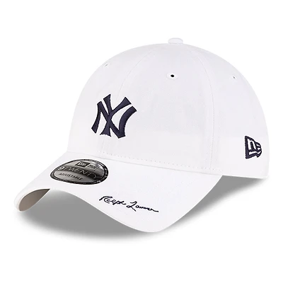 Men's New Era x Ralph Lauren White New York Yankees 9TWENTY Adjustable Hat