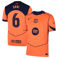 Men's Nike Gavi Orange Barcelona 2025/26 Third Replica Player Jersey