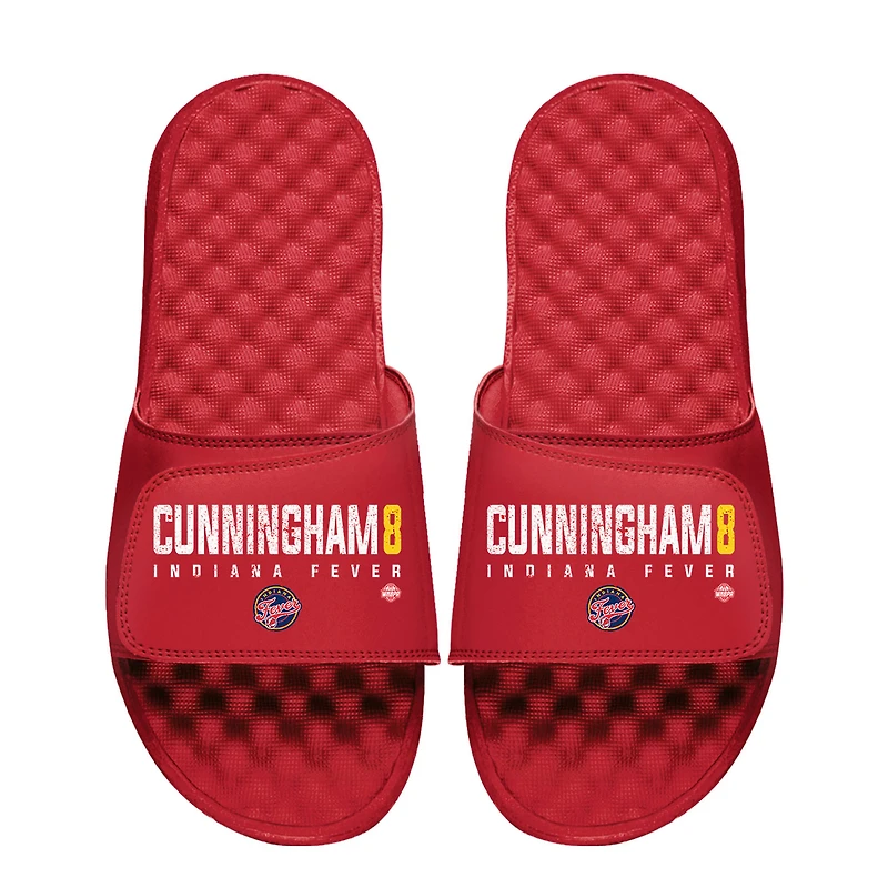 Youth ISlide Sophie Cunningham Red Indiana Fever Wordmark Slide Sandals