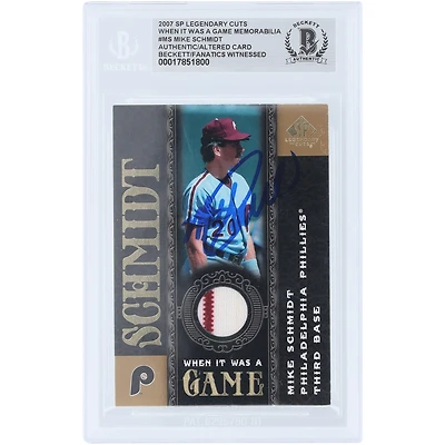 Mike Schmidt Philadelphia Phillies Autographed 2007 Upper Deck SP Legendary Cuts When It Was A Game Memorabilia Dual-Color Relic #WG-MS Beckett Fanatics Witnessed Authenticated Card